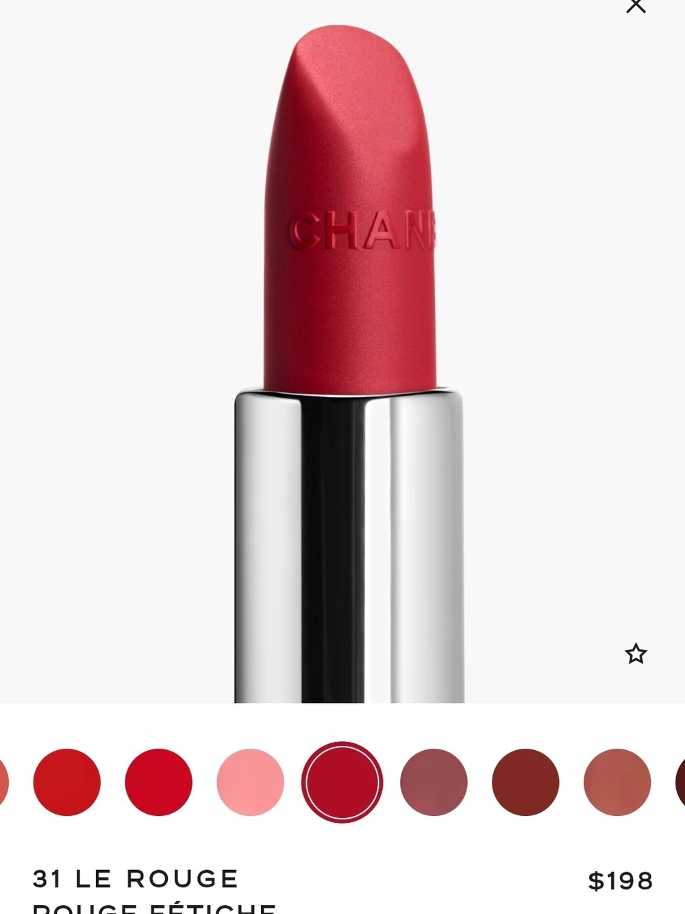CHANEL Rouge Fétiche Lipstick 31 Le Rouge - Picture 2 of 5